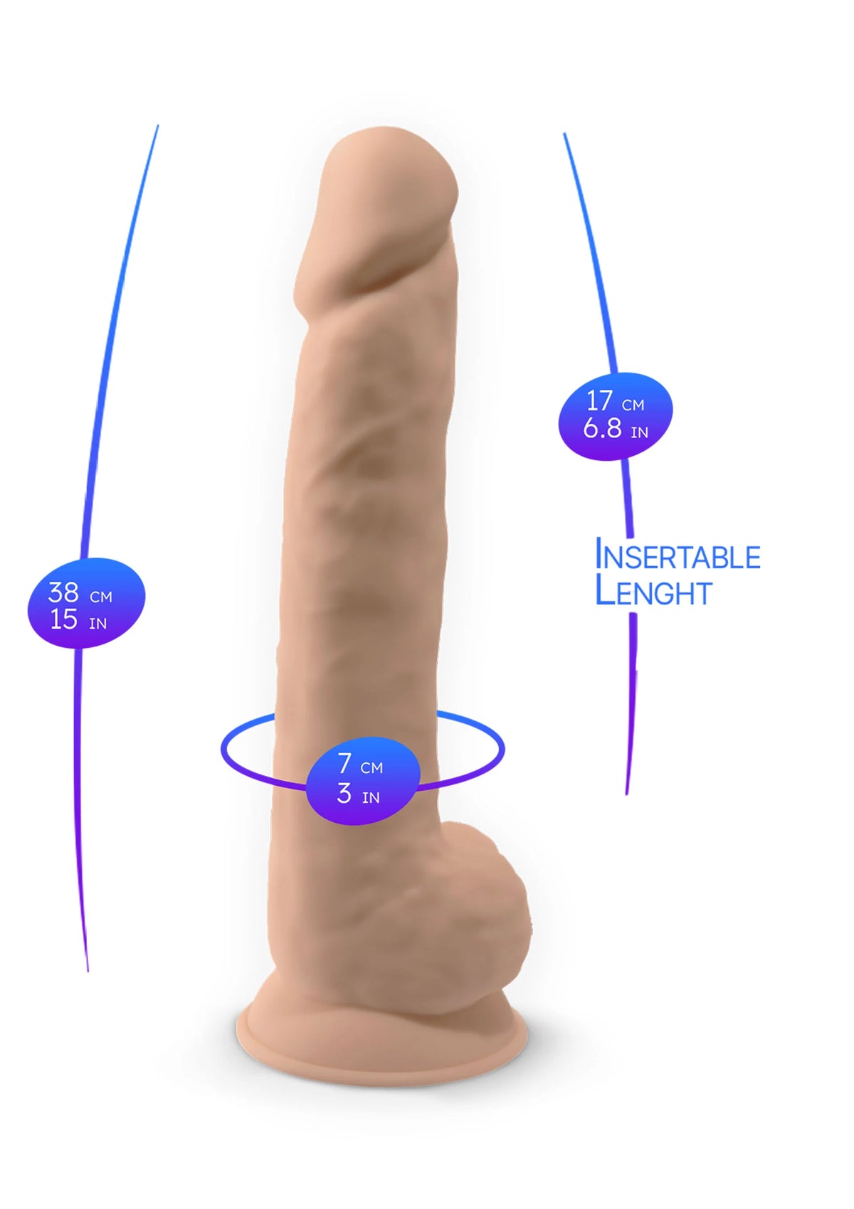 Bestel: Dildo Model 15 inch by Silex - D The Original - bij Happytoys: de erotische sex webshop | liever Happy dan Easy ⭐⭐⭐⭐⭐