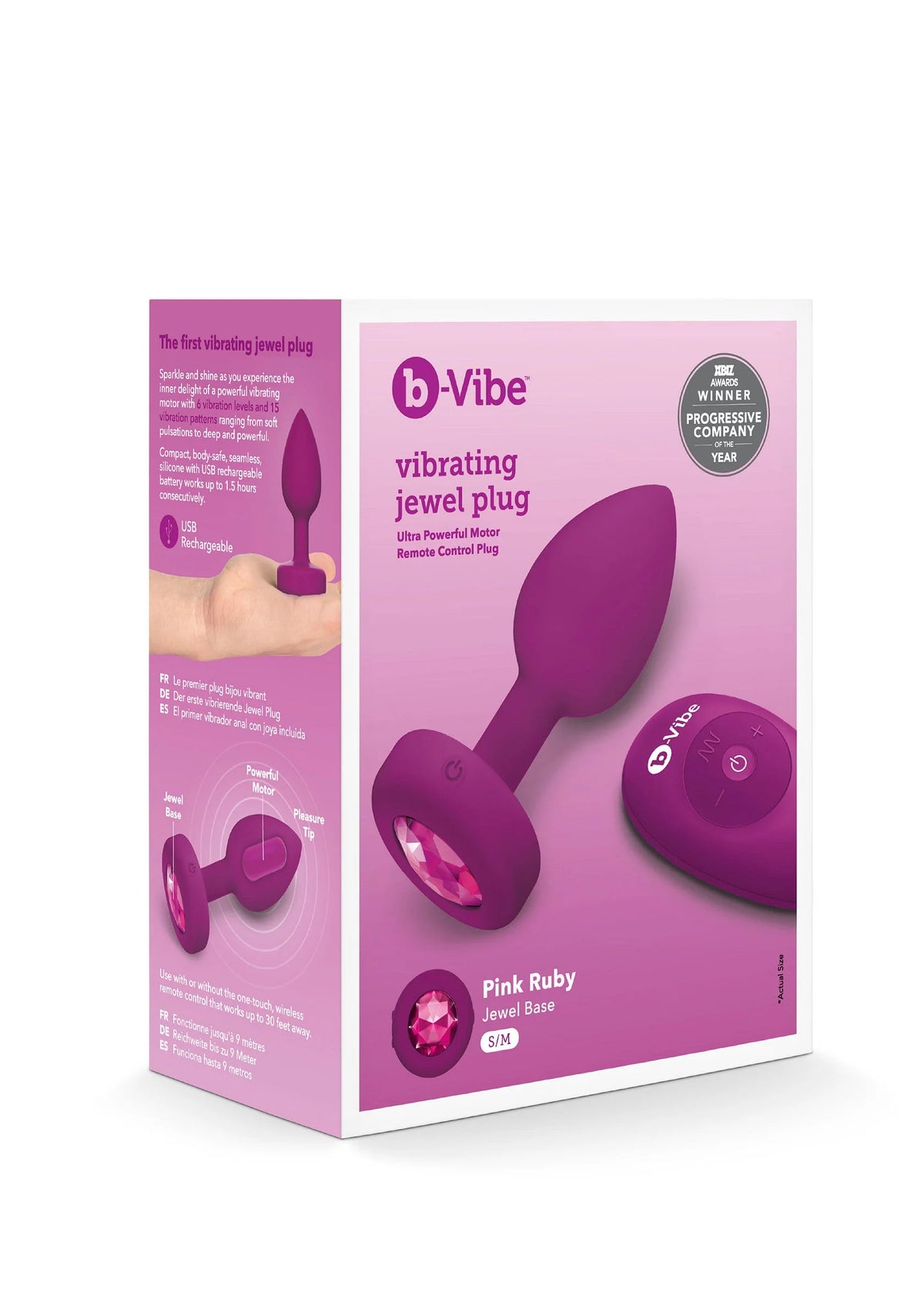 Bestel: Vibrating Jewel Plug S/M by B - Vibe - bij Happytoys: de erotische sex webshop | liever Happy dan Easy ⭐⭐⭐⭐⭐