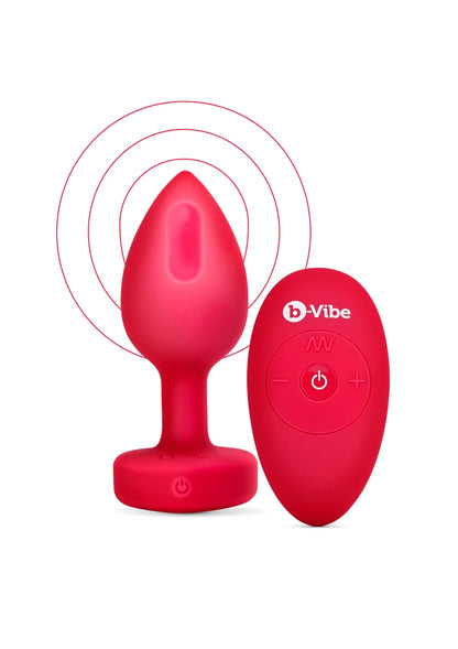 Beste vandaag nog: Vibrating Heart Plug M/L by B - Vibe - bij Happytoys