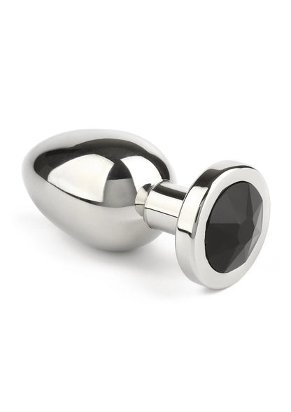 Bestel: Mr. Steel Jewled Butt Plug Small (Black) - bij Happytoys: de erotische sex webshop | liever Happy dan Easy ⭐⭐⭐⭐⭐ - Default Title - 38130 - BLACK