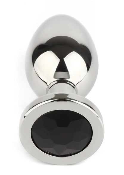 Bestel: Mr. Steel Jewled Butt Plug Large (Black) - bij Happytoys: de erotische sex webshop | liever Happy dan Easy ⭐⭐⭐⭐⭐