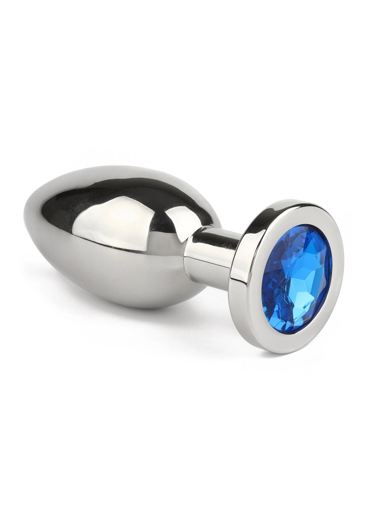 Bestel: Mr. Steel Jewled Butt Plug Large (Aqua) - bij Happytoys: de erotische sex webshop | liever Happy dan Easy ⭐⭐⭐⭐⭐