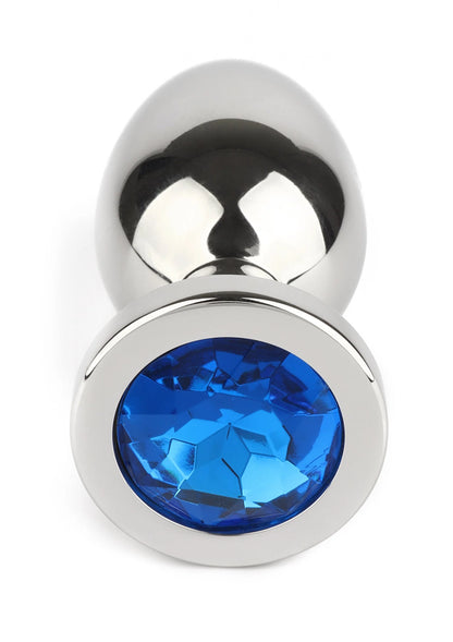 Bestel: Mr. Steel Jewled Butt Plug Large (Aqua) - bij Happytoys: de erotische sex webshop | liever Happy dan Easy ⭐⭐⭐⭐⭐