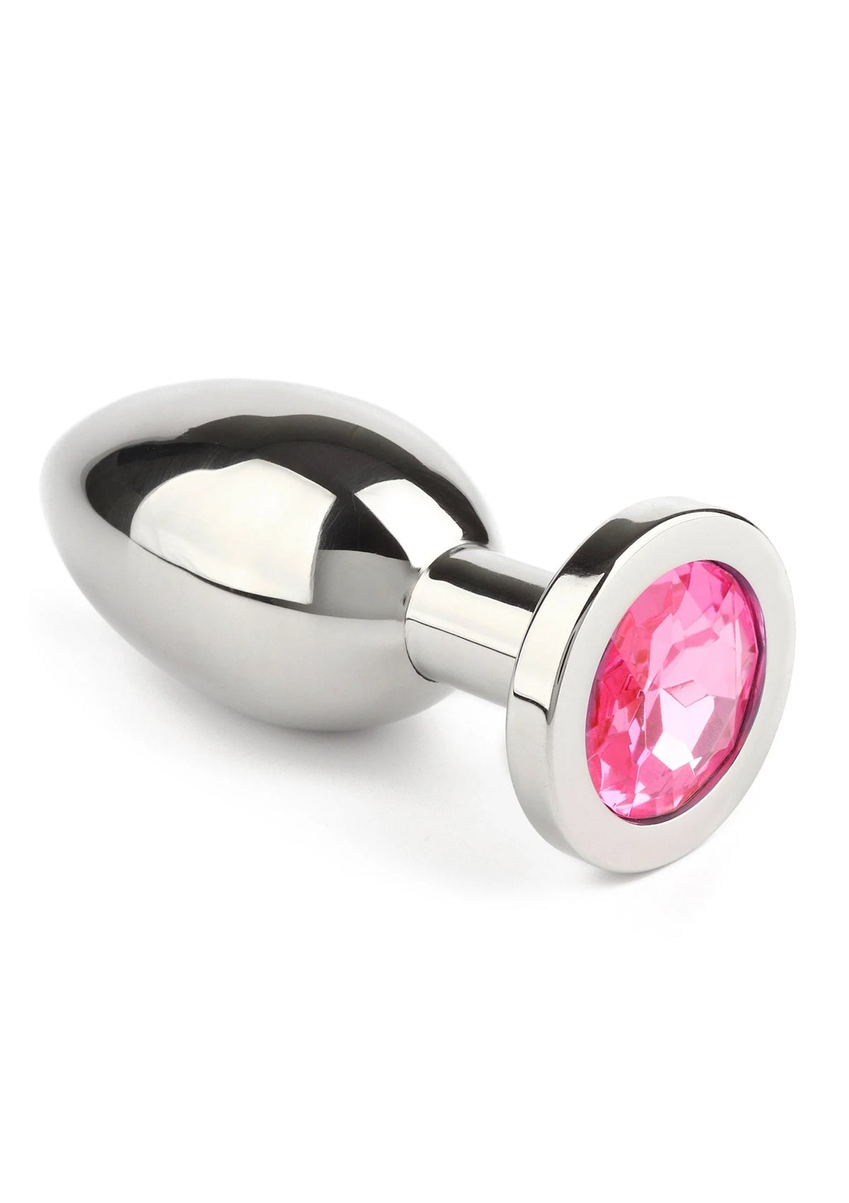 Bestel: Mr. Steel Jewled Butt Plug Large (Pink) - bij Happytoys: de erotische sex webshop | liever Happy dan Easy ⭐⭐⭐⭐⭐ - Default Title - 38132 - PINK