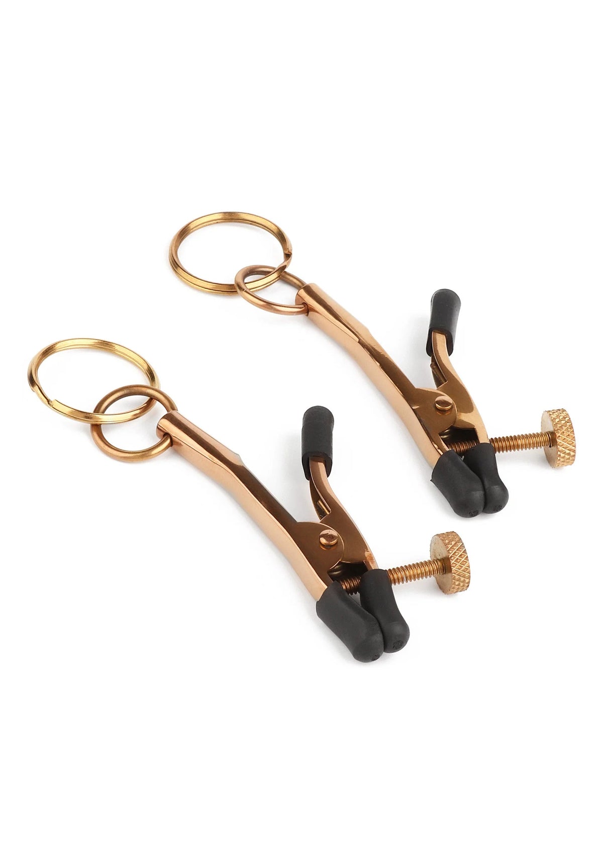 Bestel: Adjustable Nipp Clamps by Mr. Steel - bij Happytoys.nl, happytoys.be, Happytoys.ae: erotische sex webshop | liever Happy dan Easy ⭐⭐⭐⭐⭐ - Roségoud - 38409 - ROSEGOLD