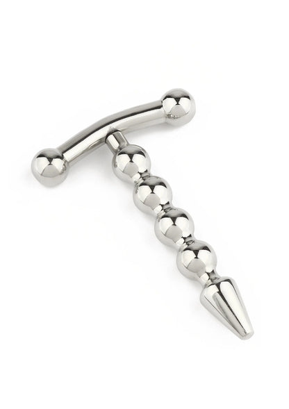 Bestel: Rod Ecstasy Beaded Penis Plug - bij Happytoys: de erotische sex webshop | liever Happy dan Easy ⭐⭐⭐⭐⭐ - Default Title - 38447 - SILVER