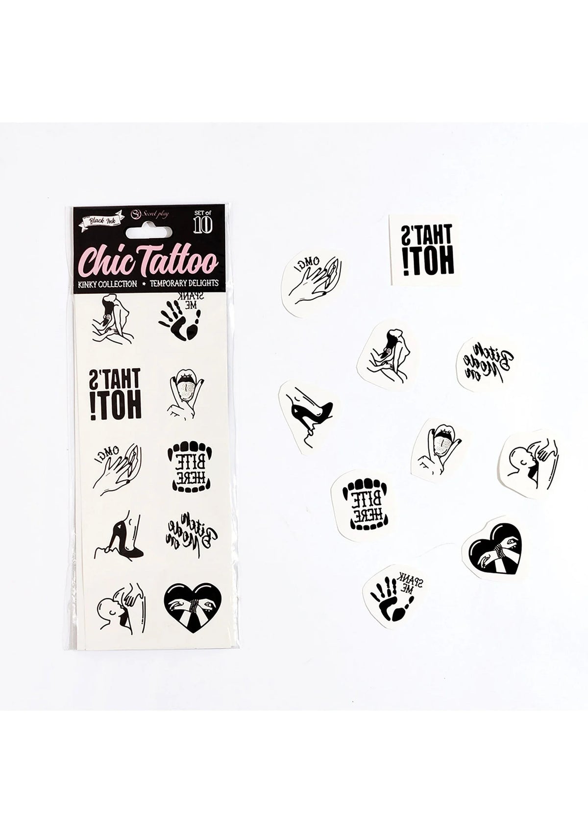 Bestel: Kinky Chic Temporary Tattoo by Secret Play - bij Happytoys: de erotische sex webshop | liever Happy dan Easy ⭐⭐⭐⭐⭐