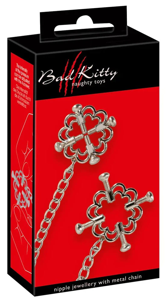 Nipple Jewellery with Metal Chain - Happytoys Sexshop: Toys for Feeling Happy & Easy 😊 - Discreet geleverd
