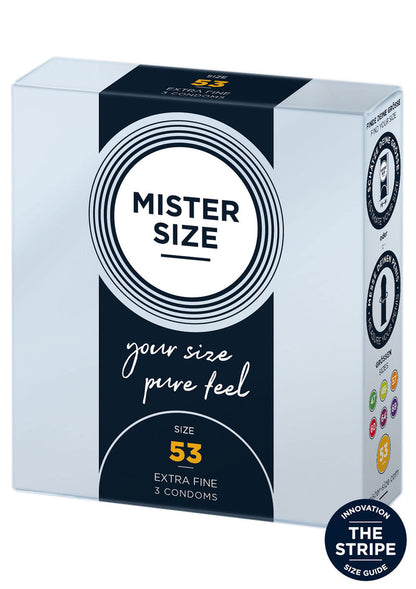 53mm_Condoms_3pcs_BY_Mister_Size | bestel discreet online bij Happytoys, de erotische webshop geleid door een vrouw.
