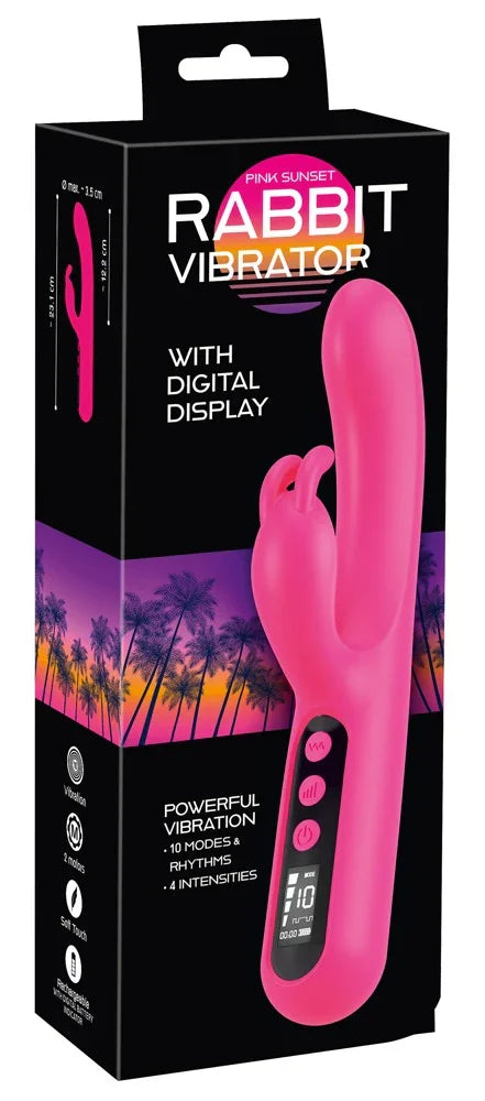 Pink Sunset Rabbit Vibrator - Happytoys Sexshop: Toys for Feeling Happy & Easy 😊 - Discreet geleverd