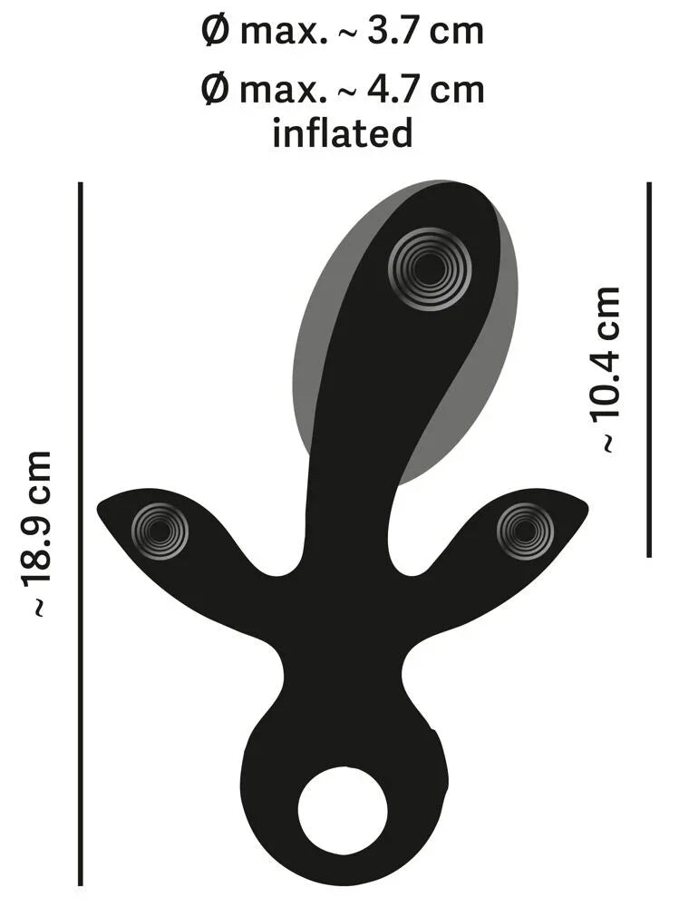 Eternal Inflatable Triple Vibrator by You2Toys - Happytoys Sexshop: Toys for Feeling Happy & Easy 😊 - Discreet geleverd