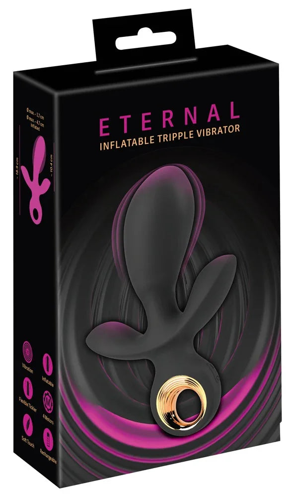 Eternal Inflatable Triple Vibrator by You2Toys - Happytoys Sexshop: Toys for Feeling Happy & Easy 😊 - Discreet geleverd