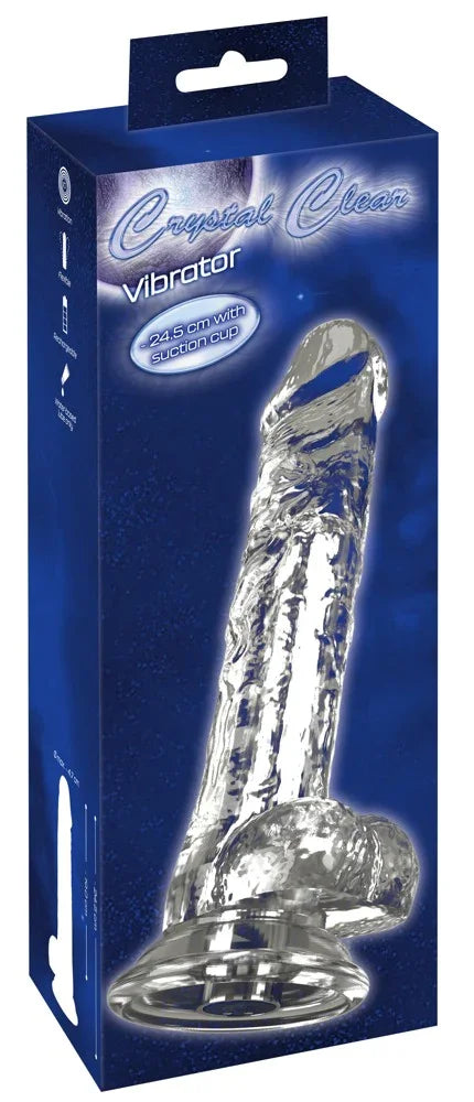 Vibrator with a Suction Cup by Crystal Clear - Happytoys Sexshop: Toys for Feeling Happy & Easy 😊 - Discreet geleverd