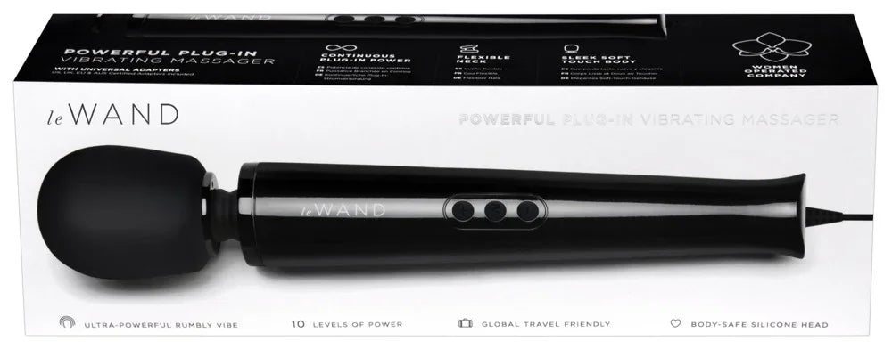 Powerful Plug-In Vibrating Massager by LeWand - Happytoys Sexshop: Toys for Feeling Happy & Easy 😊 - Discreet geleverd