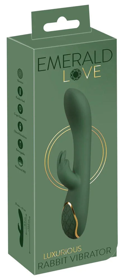 Luxurious Rabbit Vibrator Emerald Love by You2Toys - Happytoys Sexshop: Toys for Feeling Happy & Easy 😊 - Discreet geleverd