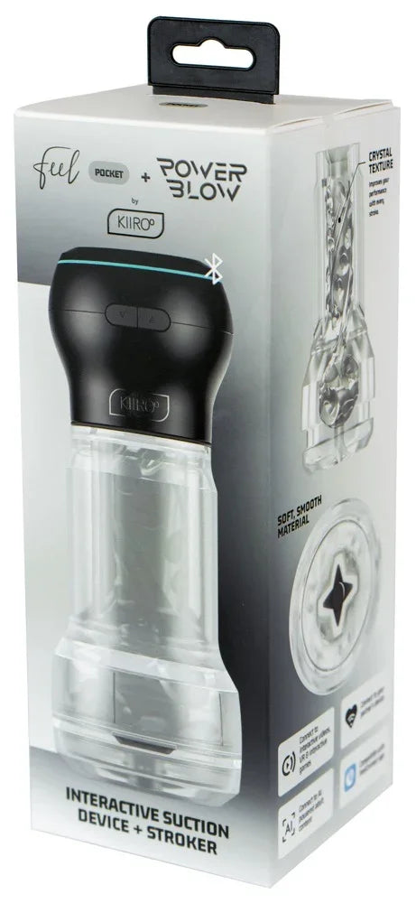 Feel Pocket Stroker Crystal + PowerBlow Combo by Kiiro - Happytoys Sexshop: Toys for Feeling Happy & Easy 😊 - Discreet geleverd