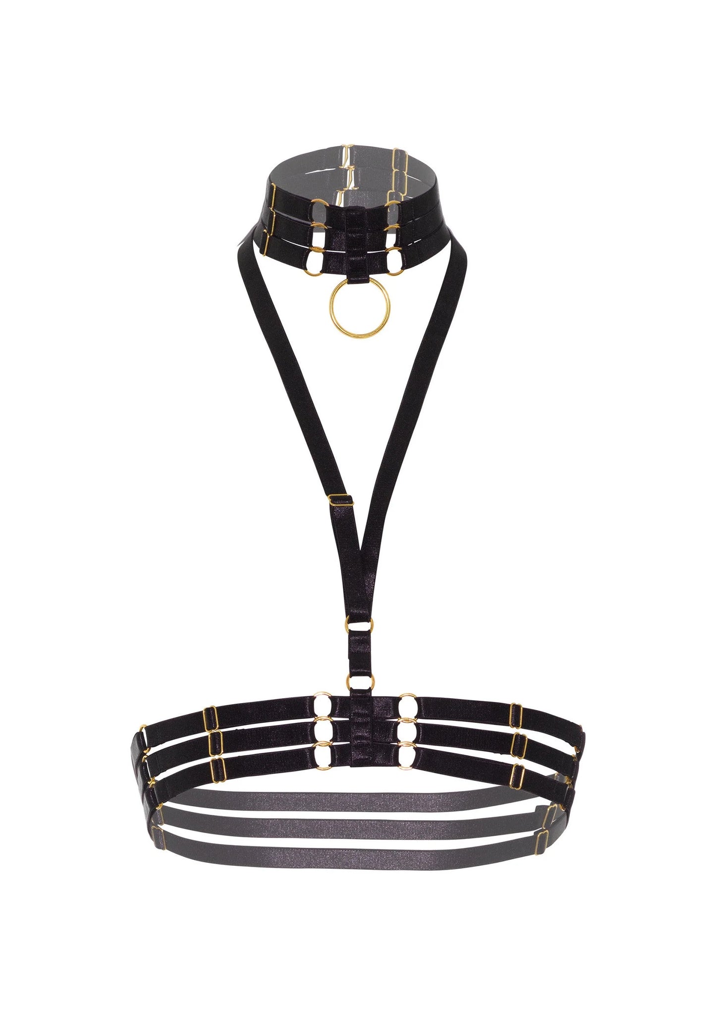 Beste vandaag nog: Halter Harness Plus O - Ring Collar by Kinky Diva - bij Happytoys Sexshop: Toys for Feeling Happy & Easy 😊