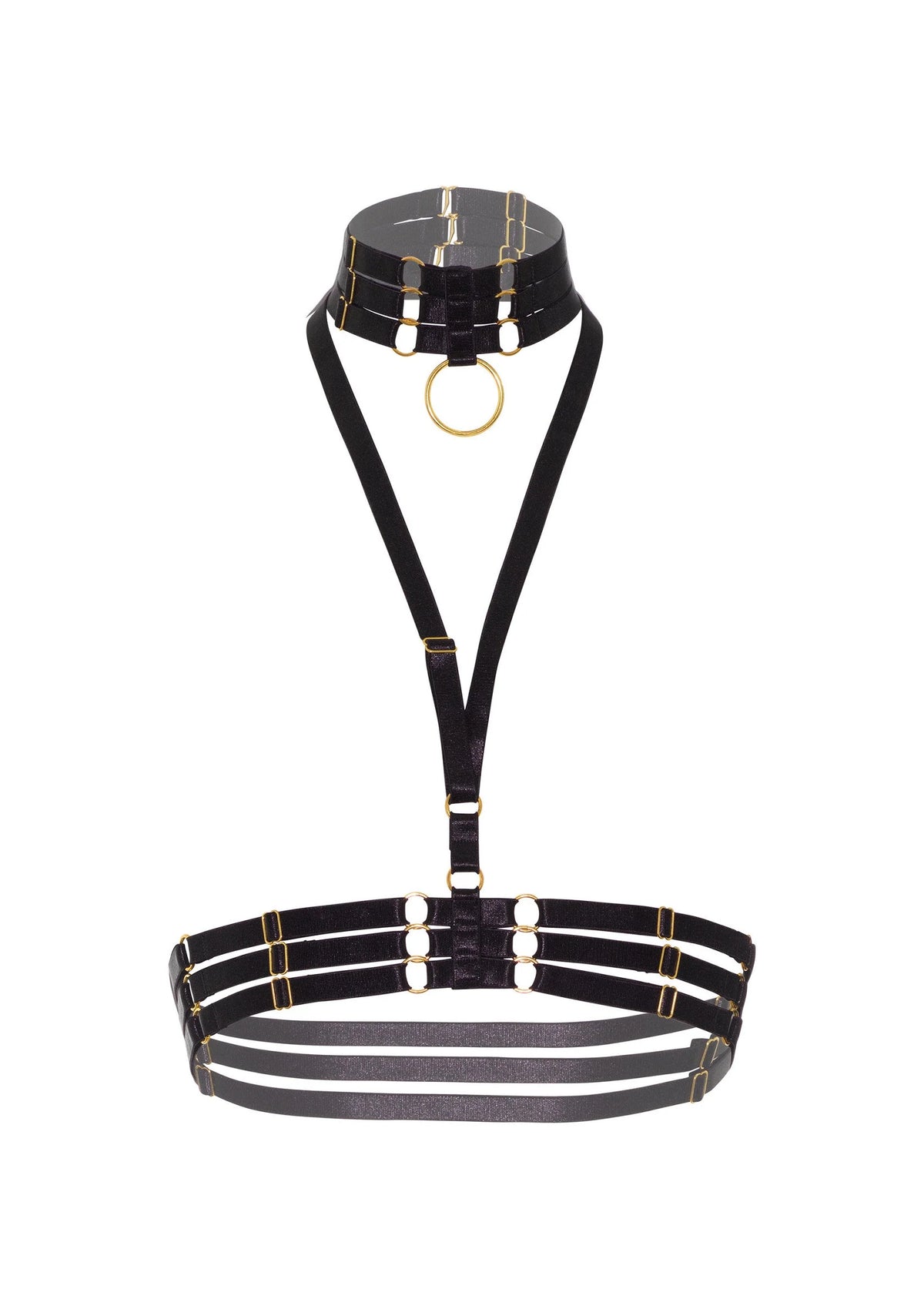 Beste vandaag nog: Halter Harness Plus O - Ring Collar by Kinky Diva - bij Happytoys Sexshop: Toys for Feeling Happy & Easy 😊
