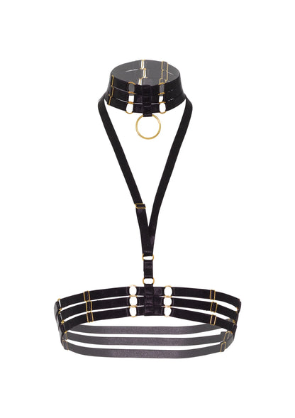 Beste vandaag nog: Halter Harness Plus O - Ring Collar by Kinky Diva - bij Happytoys Sexshop: Toys for Feeling Happy & Easy 😊