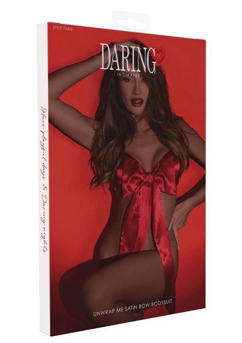 Unwrap Me Satin Bow Bodysuit by Daring Intimates
