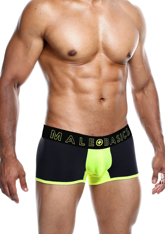 Bestel: MaleBasics Neon Trunk - bij Happytoys: de erotische sex webshop | liever Happy dan Easy ⭐⭐⭐⭐⭐ - Default Title - 81204 - YELLOW - L