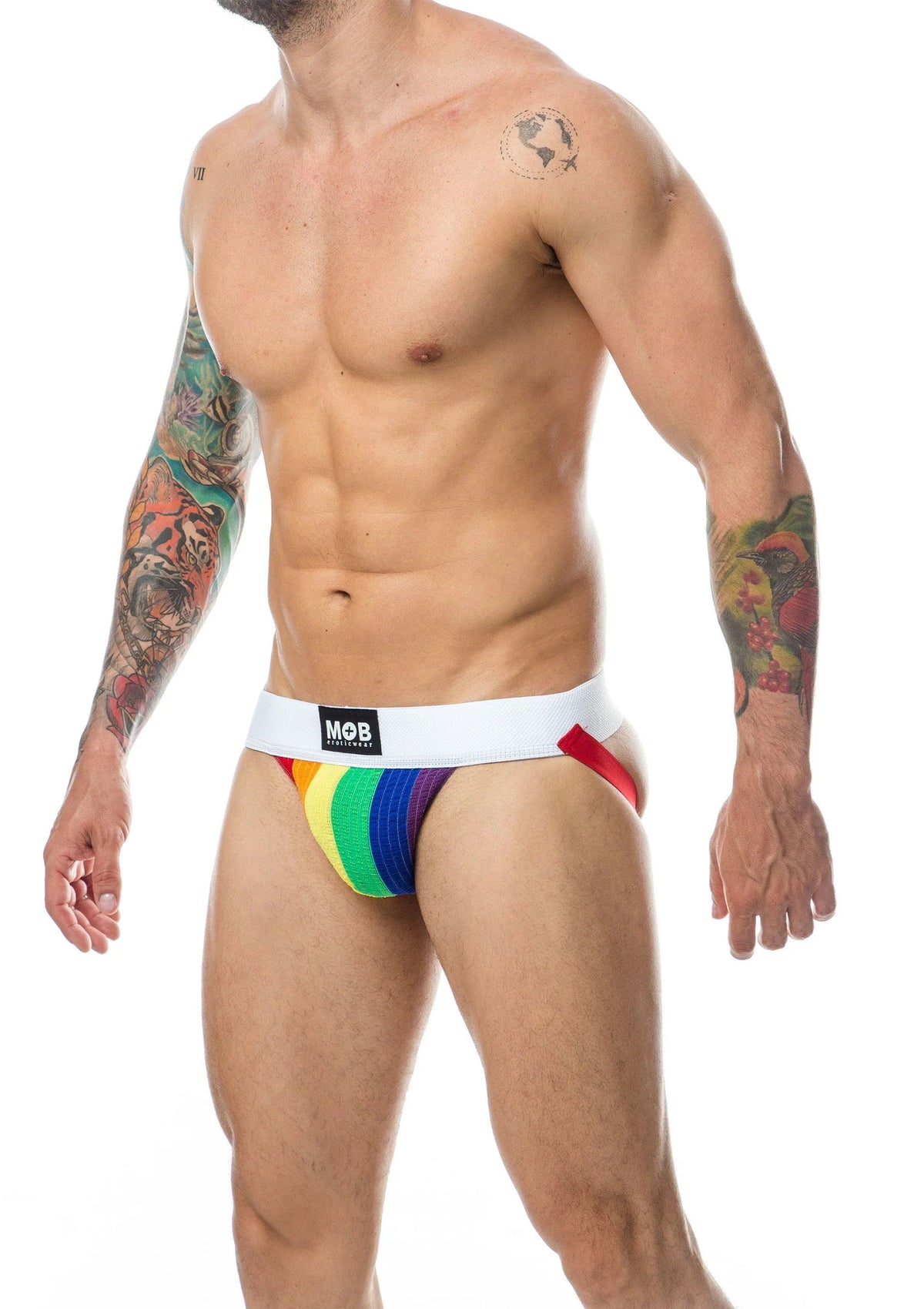 Bestel: MOB Pride Classic Jock by MOB - bij Happytoys.nl, happytoys.be, Happytoys.ae: erotische sex webshop | liever Happy dan Easy ⭐⭐⭐⭐⭐ - Veelkleurig - XXL - 81338 - RAINBOW - XXL