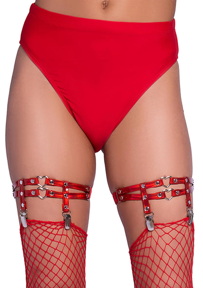 Bestel: Studded Thigh High Garter with Mini Hearts - bij Happytoys: de erotische sex webshop | liever Happy dan Easy ⭐⭐⭐⭐⭐