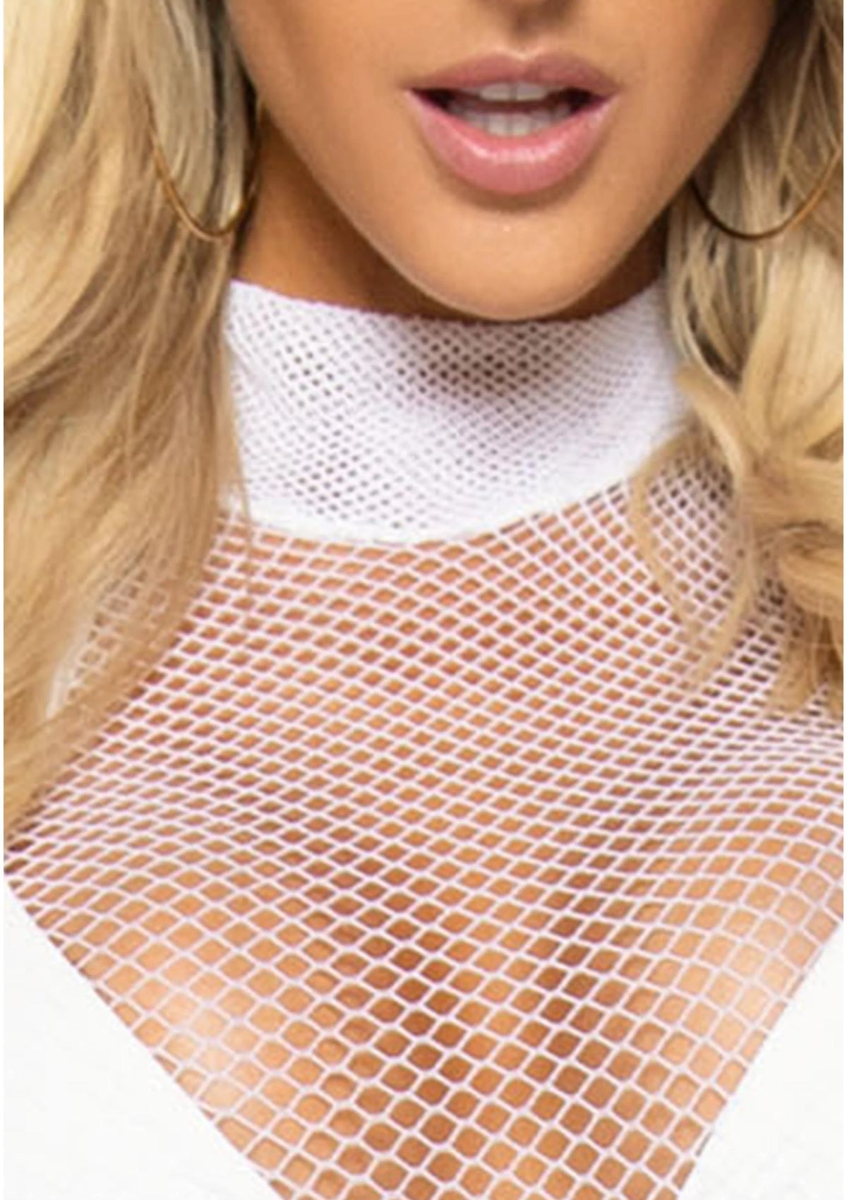Beste vandaag nog: Ultra Net High Neck Mini Dress by Leg Avenue - bij Happytoys Sexshop: online sex shop for Feeling Happy & Easy 😊