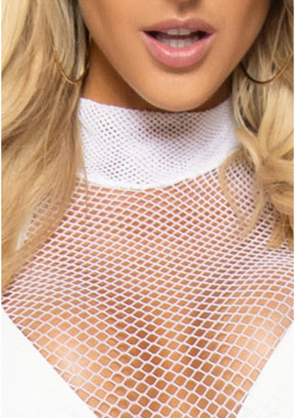 Beste vandaag nog: Ultra Net High Neck Mini Dress by Leg Avenue - bij Happytoys Sexshop: online sex shop for Feeling Happy & Easy 😊