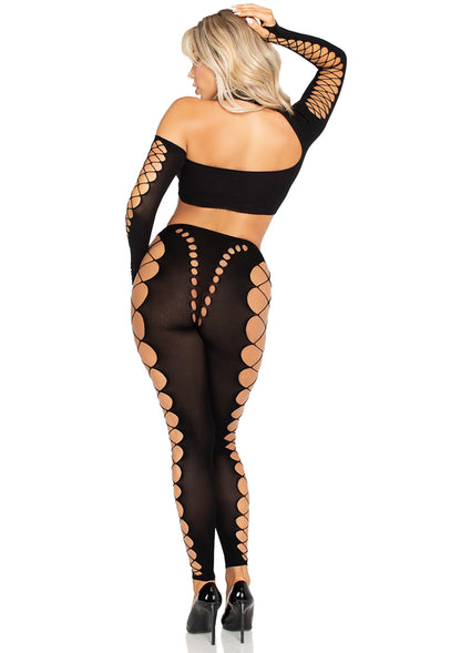 Seamless Cut-Out Crop Top and Legging by Leg Avenue