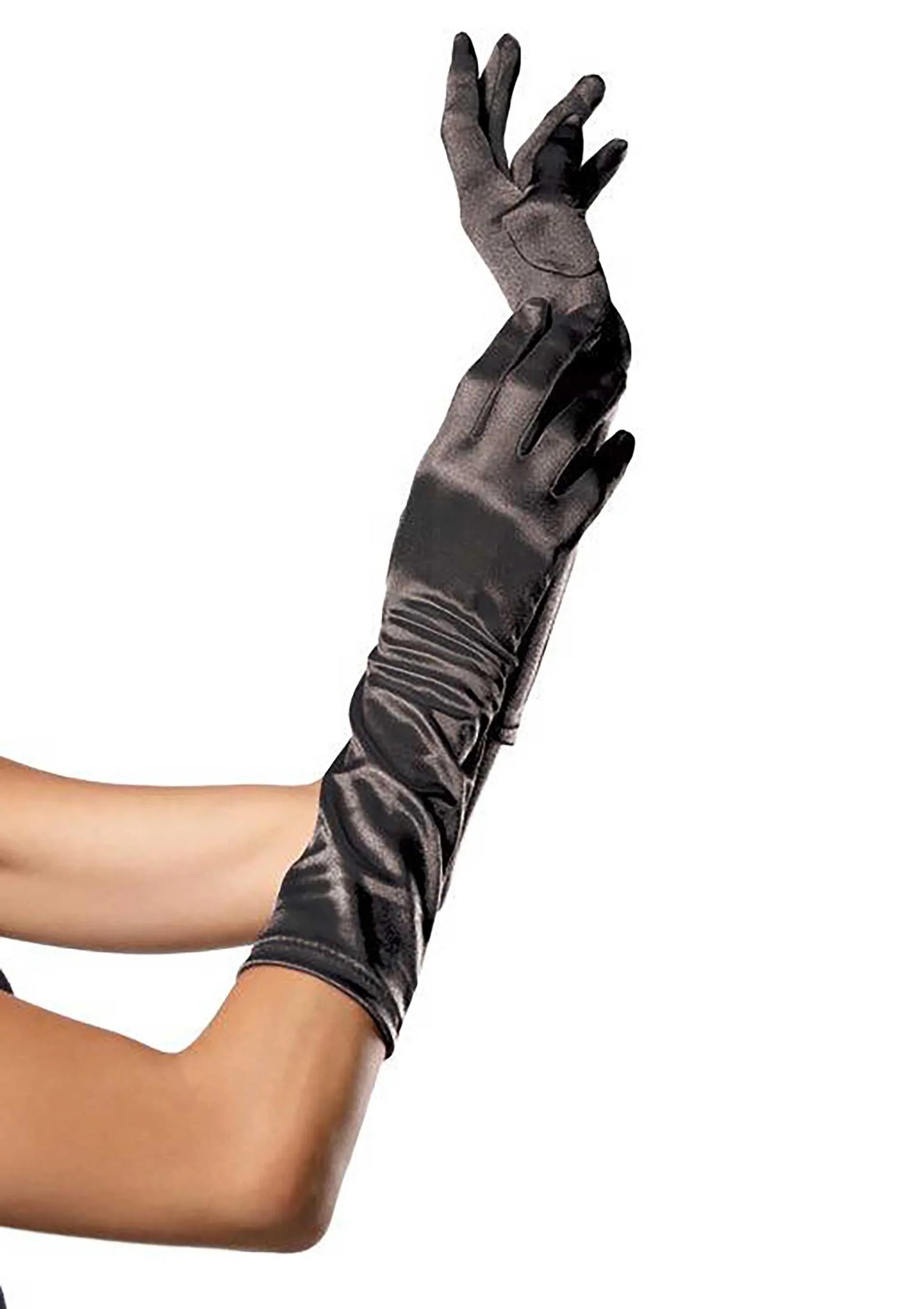 Elbow Length Satin Gloves