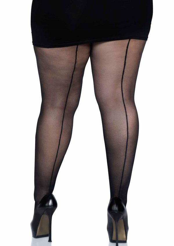 Plus Backseam Pantyhose by Leg Avenue