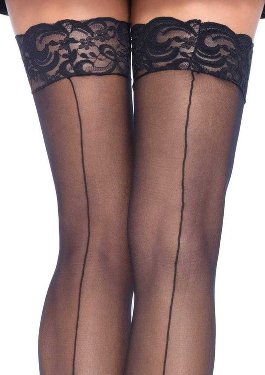 Sheer Stockings With Backseam by Leg Avenue