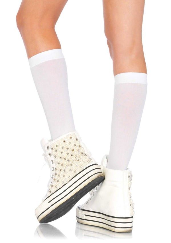 Nylon Knee Highs by Leg Avenue
