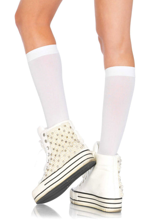 Nylon Knee Highs by Leg Avenue