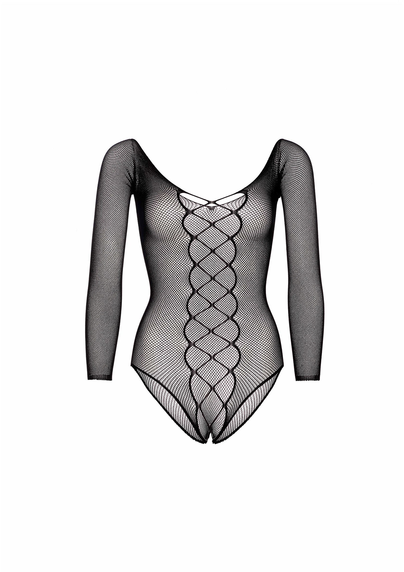 Beste vandaag nog: Fishnet crotchless teddy by LegAvenue - bij Happytoys
