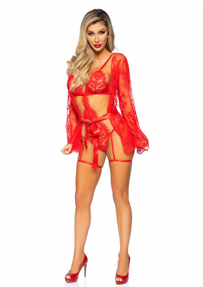Garter Teddy with String Back and Robe by Leg Avenue Very Sexy Lingerie