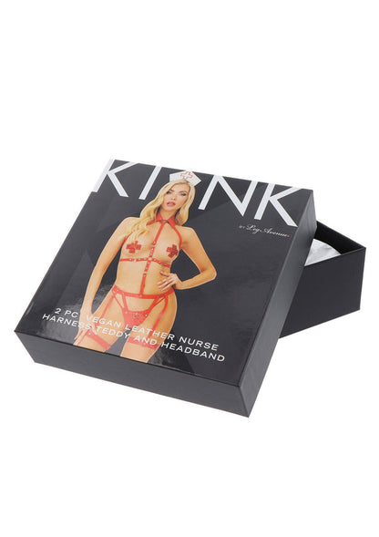 Vegan Leather Harness, Collar and Headband by Kink