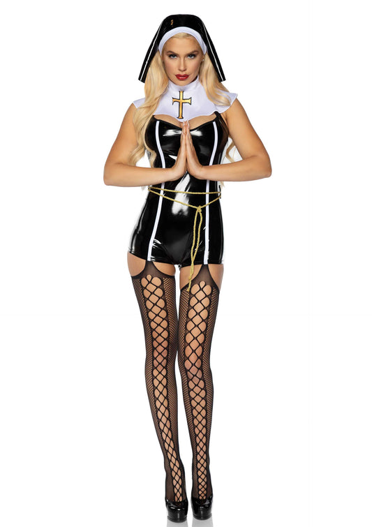 Bestel: Vinyl Sinful Sister Romper - bij Happytoys: de erotische sex webshop | liever Happy dan Easy ⭐⭐⭐⭐⭐