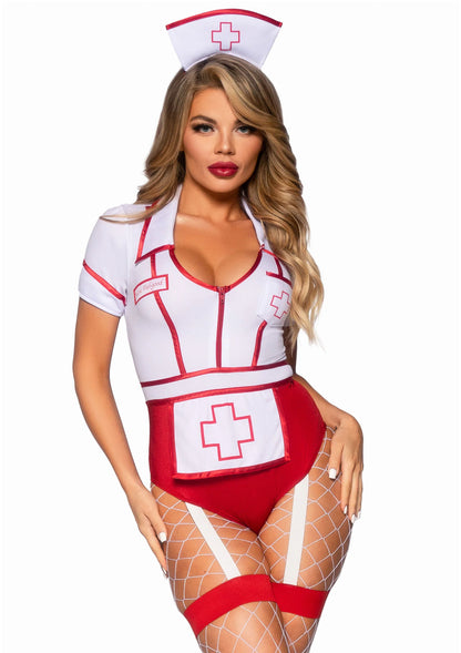 Bestel: Nurse Feelgood Bodysuit by Leg Avenue - bij Happytoys: de erotische sex webshop | liever Happy dan Easy ⭐⭐⭐⭐⭐