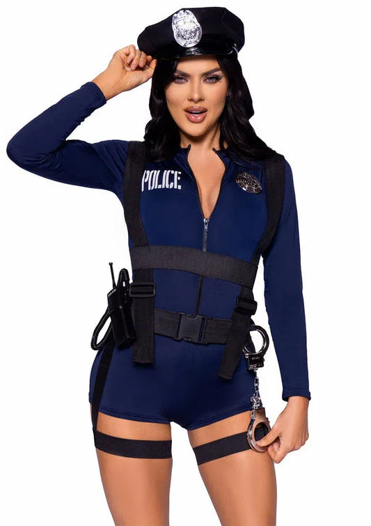 Flirty Cop Romper Police Uniform by Leg Avenue