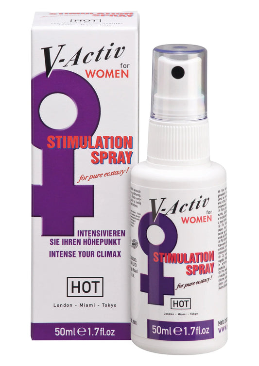 Bestel: V - Activ Woman Stimulating Spray 50 ml - bij Happytoys: de erotische sex webshop | liever Happy dan Easy ⭐⭐⭐⭐⭐ - Default Title - 90263 - NATUREL - 50
