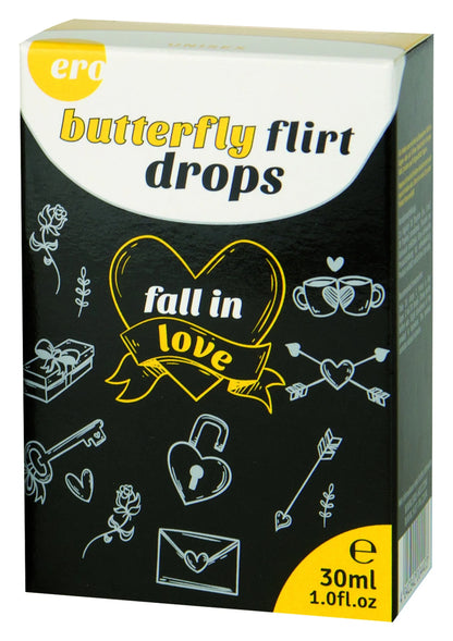 Bestel: Ero Butterfly Flirt Drops 30ml by Hot - bij Happytoys: de erotische sex webshop | liever Happy dan Easy ⭐⭐⭐⭐⭐ - Default Title - 90357 - NATUREL - 30