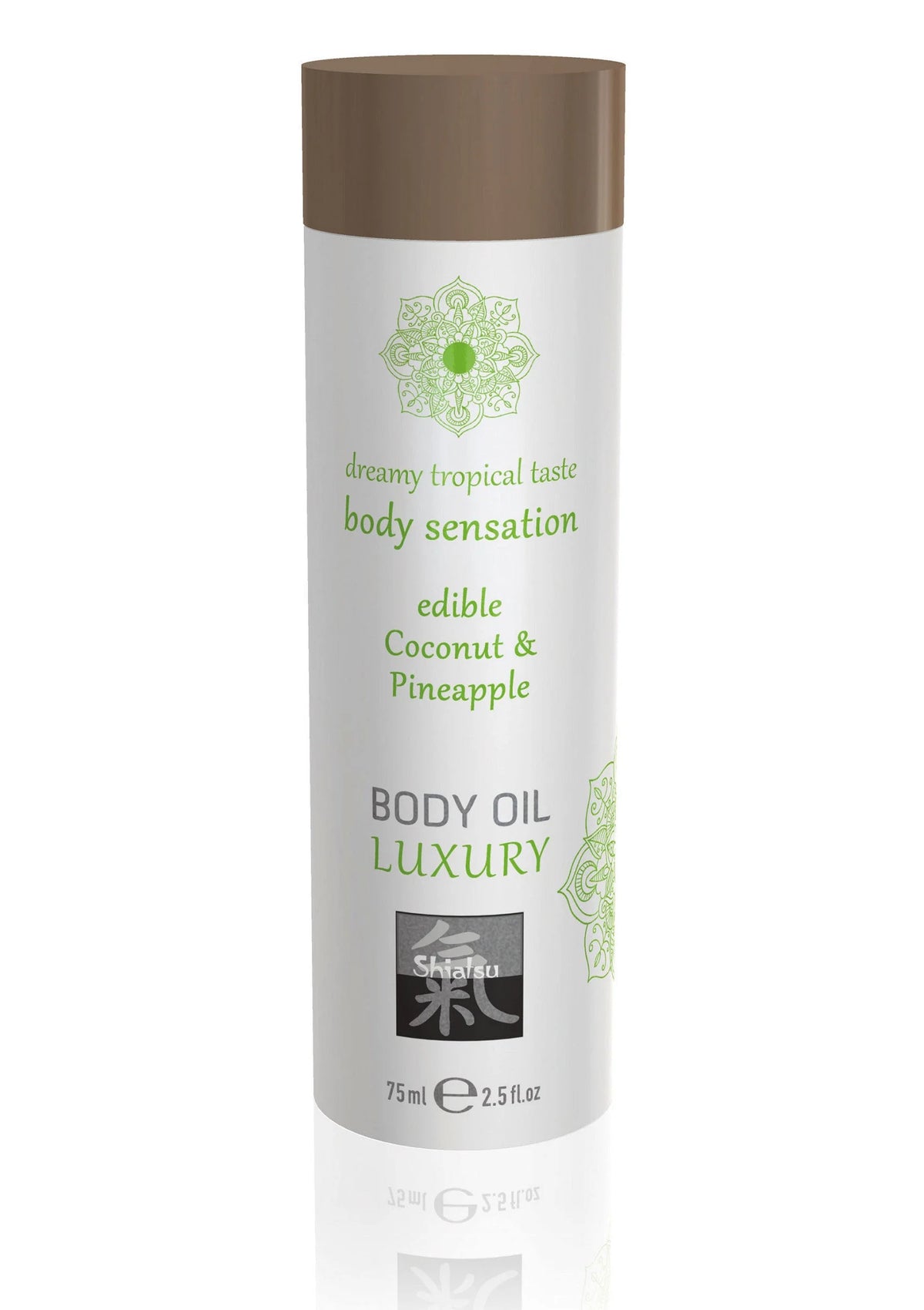 Bestel: Luxury Edible Body Oil 75 ml - bij Happytoys: de erotische sex webshop | liever Happy dan Easy ⭐⭐⭐⭐⭐