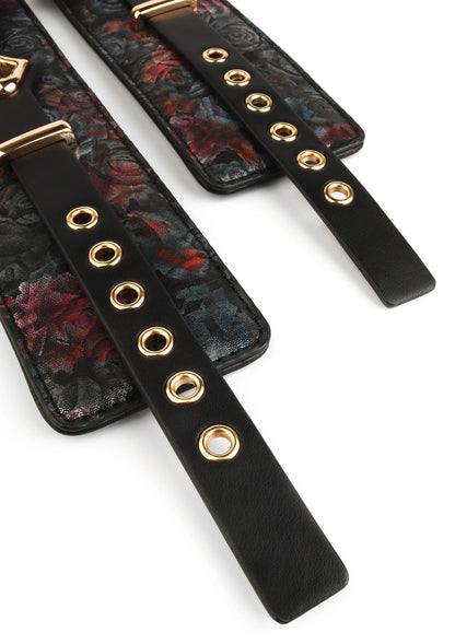Bestel: Floral Jacquard Wrist Cuffs by Geisha - bij Happytoys: de erotische sex webshop | liever Happy dan Easy ⭐⭐⭐⭐⭐