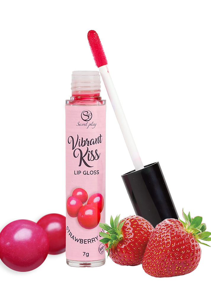 Beste vandaag nog: Lip Gloss Vibrant Kiss by Secret Play - bij Happytoys Sexshop: online sex shop for Feeling Happy & Easy 😊 - Strawberry - 92321 - STRAWBERRY - 6