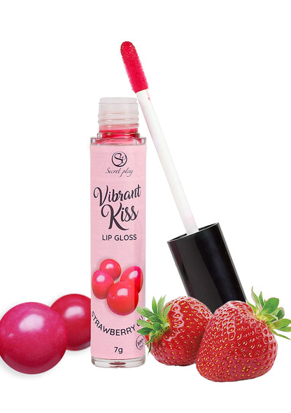 Beste vandaag nog: Lip Gloss Vibrant Kiss by Secret Play - bij Happytoys Sexshop: online sex shop for Feeling Happy & Easy 😊 - Strawberry - 92321 - STRAWBERRY - 6