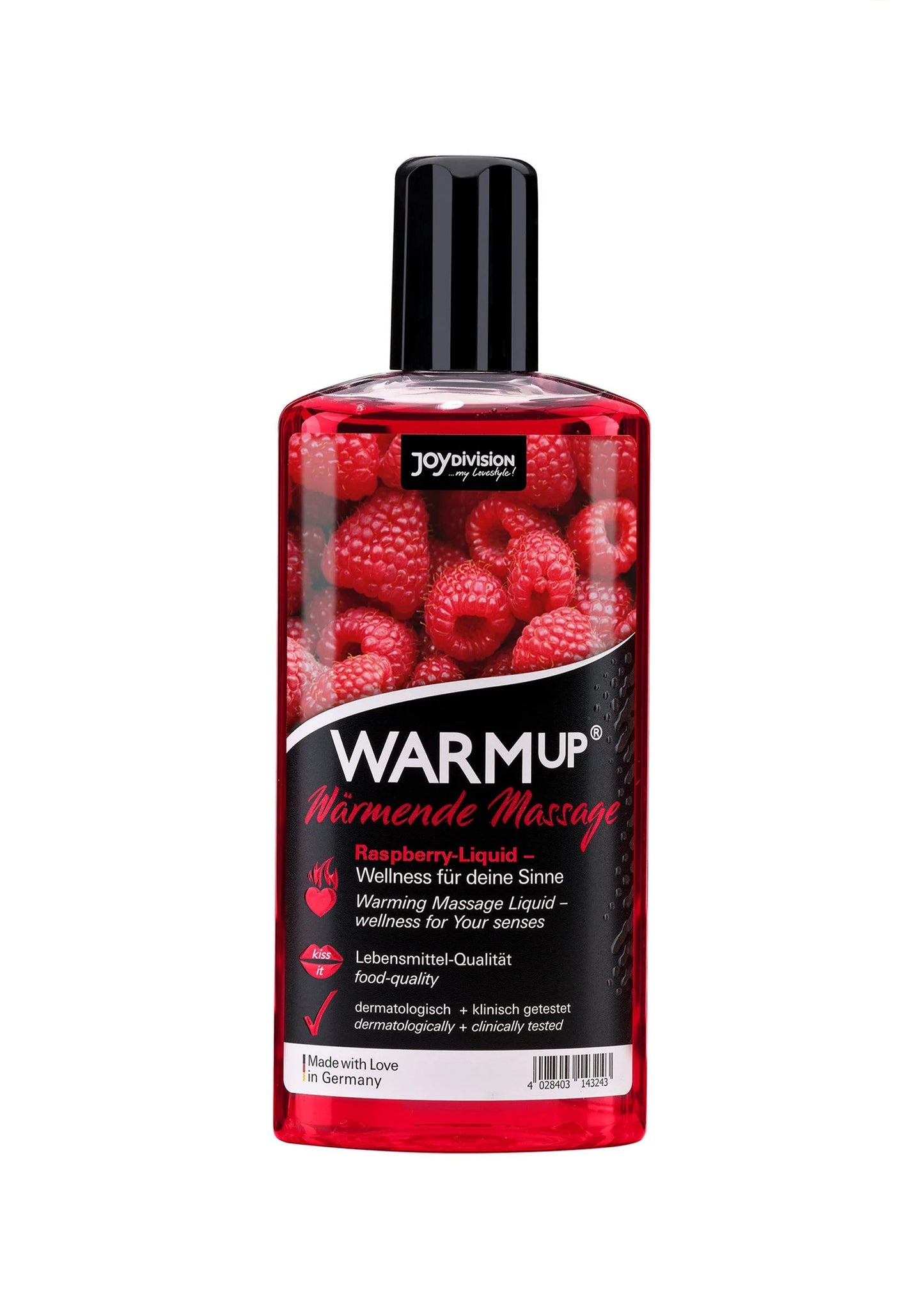 Beste vandaag nog: Warmup Massage Oil 150 ml by Joy Division - bij Happytoys Sexshop: online sex shop for Feeling Happy & Easy 😊 - Raspberry - 93539 - RASPBERRY - 150