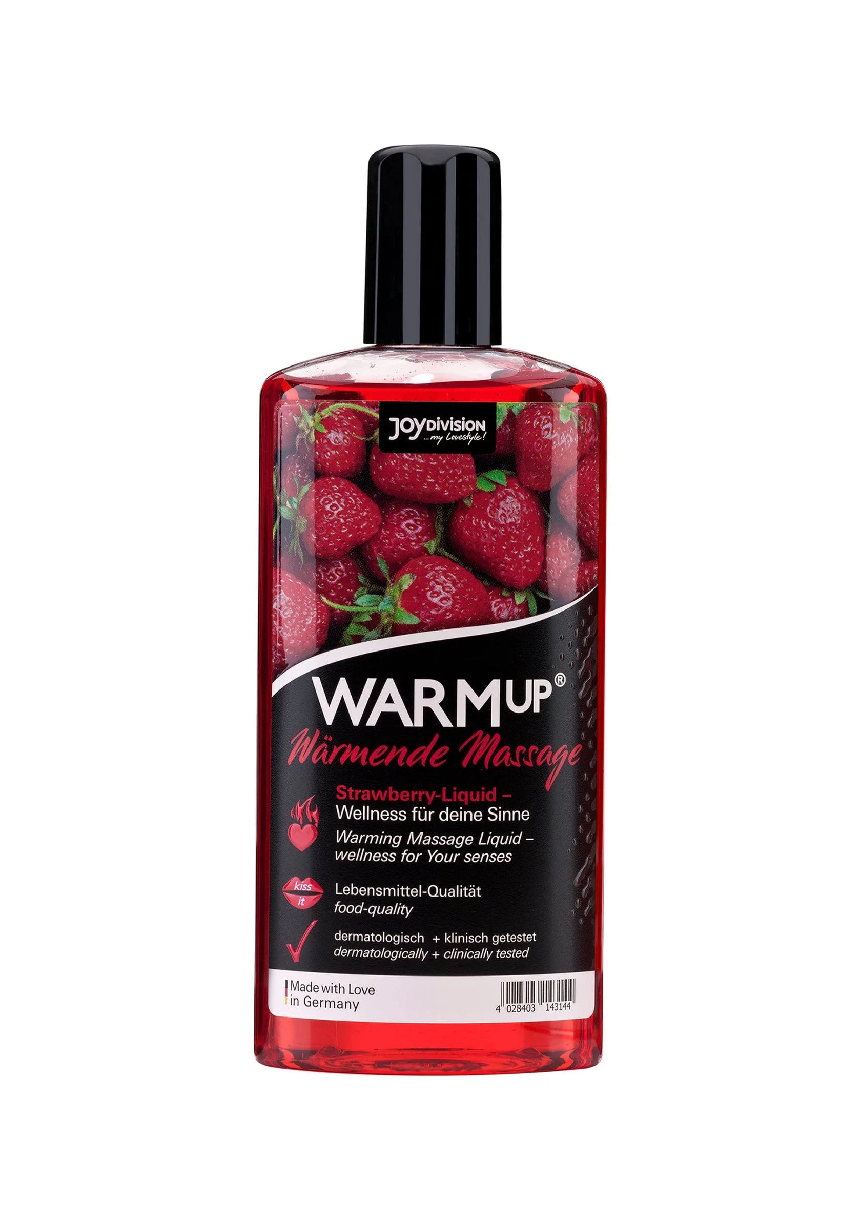 Beste vandaag nog: Warmup Massage Oil 150 ml by Joy Division - bij Happytoys Sexshop: online sex shop for Feeling Happy & Easy 😊 - Strawberry - 93539 - STRAWBERRY - 150