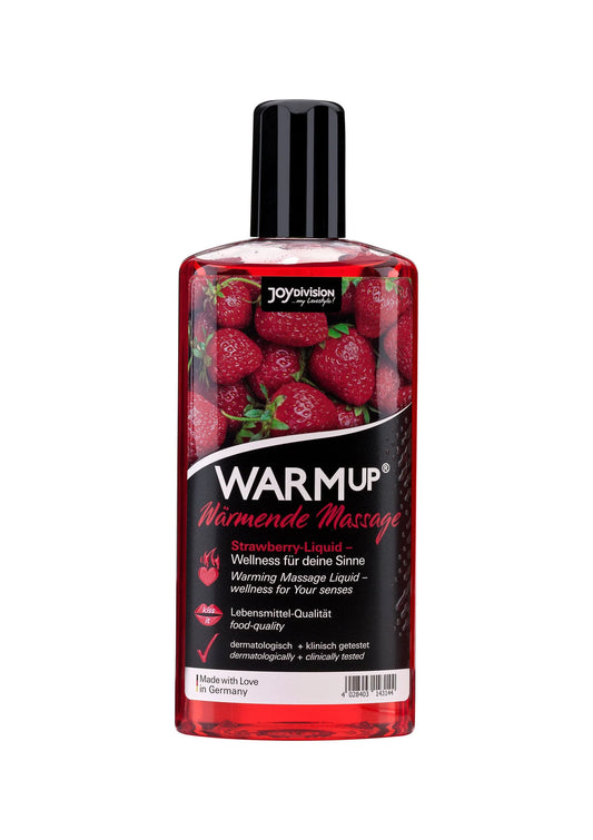 Beste vandaag nog: Warmup Massage Oil 150 ml by Joy Division - bij Happytoys Sexshop: online sex shop for Feeling Happy & Easy 😊 - Strawberry - 93539 - STRAWBERRY - 150